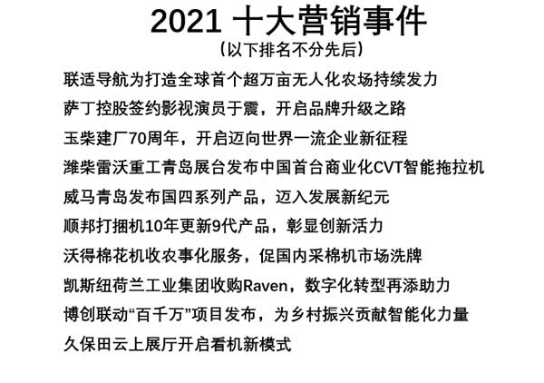 共話無人農場裝備發展，盤點2021贏戰2022